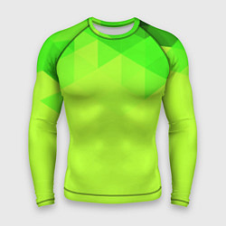 Рашгард мужской Кислотная геометрия лайм, цвет: 3D-принт