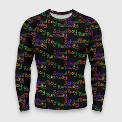 Рашгард мужской Logo - Schoolboy Runaway pattern, цвет: 3D-принт