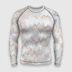 Рашгард мужской Абстрактная текстура мрамор перламутровая, цвет: 3D-принт