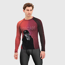Рашгард мужской Макан - певец, цвет: 3D-принт — фото 2