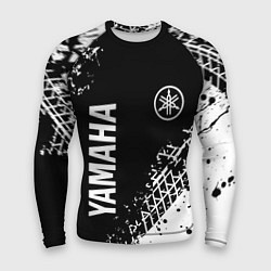 Рашгард мужской Yamaha - следы от шин, цвет: 3D-принт