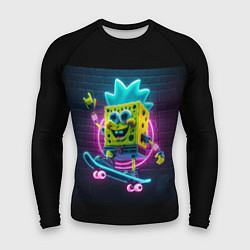 Мужской рашгард Sponge Bob on a skateboard - ai art fantasy