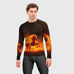 Рашгард мужской Огненная лошадь, цвет: 3D-принт — фото 2