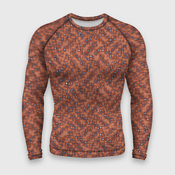 Рашгард мужской Медно-коричневый текстурированный, цвет: 3D-принт