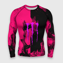 Рашгард мужской Monster energy fire pink, цвет: 3D-принт