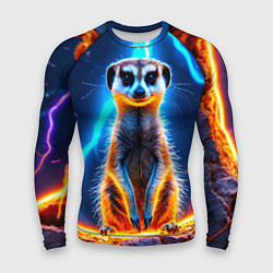 Рашгард мужской Сурикат и удар молнии, цвет: 3D-принт