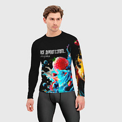 Рашгард мужской Все дуреют с этого десерта, цвет: 3D-принт — фото 2