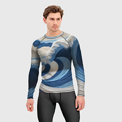 Рашгард мужской Волна из нитей, цвет: 3D-принт — фото 2