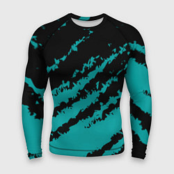 Рашгард мужской The color is black and light blue, цвет: 3D-принт