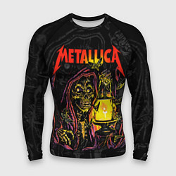 Мужской рашгард Metallica - skeleton with a lantern