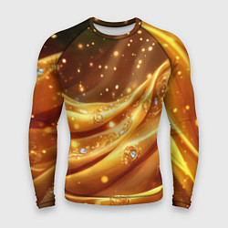 Рашгард мужской Золотая ткань с блестками, цвет: 3D-принт