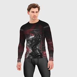 Рашгард мужской Футуристичная кибернетическая жница, цвет: 3D-принт — фото 2