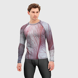 Рашгард мужской Розовые листья, цвет: 3D-принт — фото 2