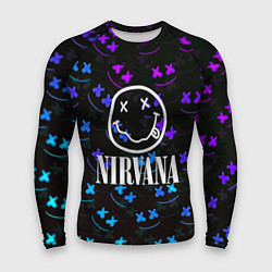 Мужской рашгард Nirvana x marshmello neon