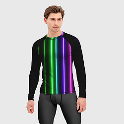 Рашгард мужской Neon lines, цвет: 3D-принт — фото 2
