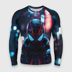 Рашгард мужской Человек-паук в вечернем городе, цвет: 3D-принт