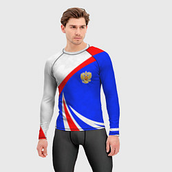 Рашгард мужской Герб России - цвета флага, цвет: 3D-принт — фото 2