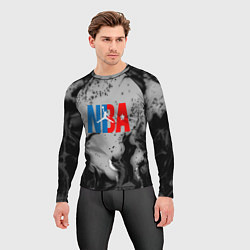 Рашгард мужской NASA неоновый огонь, цвет: 3D-принт — фото 2