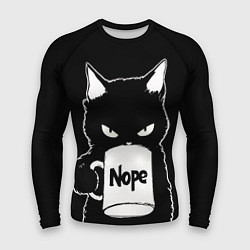 Рашгард мужской Angry black cat nope, цвет: 3D-принт