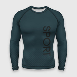 Рашгард мужской Sport серо-синий текстурный, цвет: 3D-принт