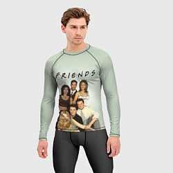 Рашгард мужской Американский сериал - Друзья, цвет: 3D-принт — фото 2