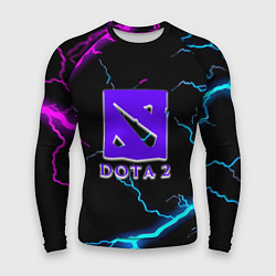 Рашгард мужской Dota неоновый шторм, цвет: 3D-принт