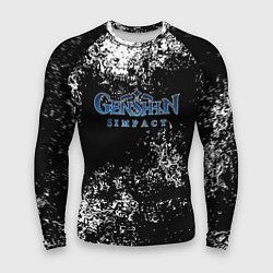 Мужской рашгард Genshin Impact брызги красок