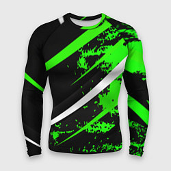 Мужской рашгард Color black and green
