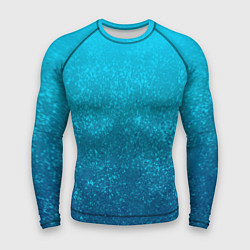 Рашгард мужской Лазурный голубой текстурный градиент, цвет: 3D-принт