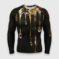 Мужской рашгард Мед на коричневой текстуре