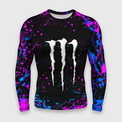 Рашгард мужской Monster energy неоновый всплеск, цвет: 3D-принт