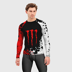 Рашгард мужской Monster energy брызги красок, цвет: 3D-принт — фото 2