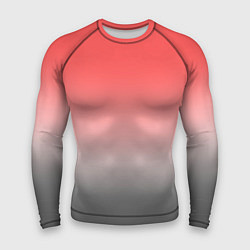 Рашгард мужской Бледный красно-серый градиент, цвет: 3D-принт