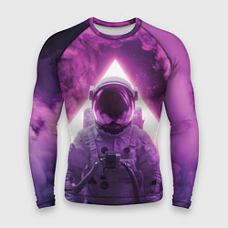 Рашгард мужской Космонавт и фиолетовый космос, цвет: 3D-принт