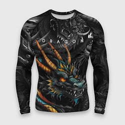 Мужской рашгард Японский дракон татуировка