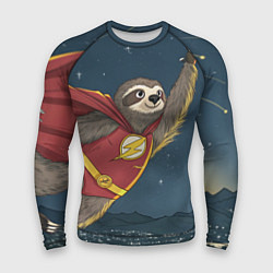 Мужской рашгард Ленивец-супергерой