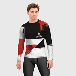 Рашгард мужской Митсубиси логотип, цвет: 3D-принт — фото 2