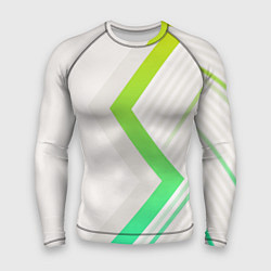 Мужской рашгард Color white line green