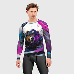 Рашгард мужской Злой медведь и краски, цвет: 3D-принт — фото 2