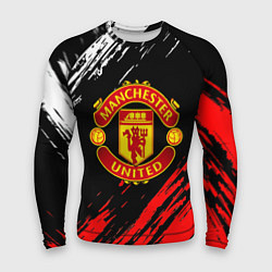 Рашгард мужской Манчестер юнайтед краски текстура, цвет: 3D-принт