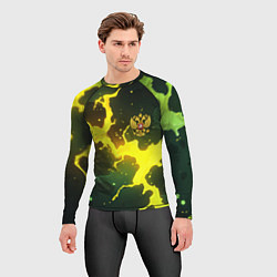 Рашгард мужской Герб России зеленый разлом, цвет: 3D-принт — фото 2