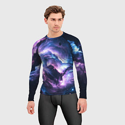 Рашгард мужской Фиолетовая туманность, цвет: 3D-принт — фото 2