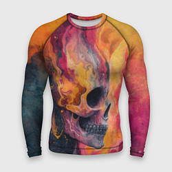 Рашгард мужской Череп в RGB хаосе, цвет: 3D-принт