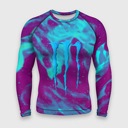 Мужской рашгард Monster energy неон