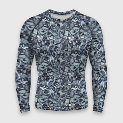 Рашгард мужской Серо-голубой мелкий камень текстура, цвет: 3D-принт