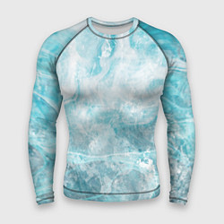 Мужской рашгард Абстракция - light blue sea foam