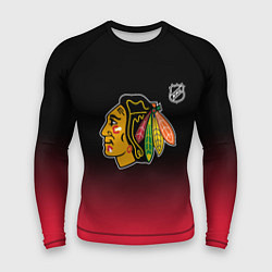 Рашгард мужской Чикаго Блэкхокс - градиент, цвет: 3D-принт