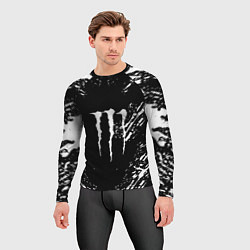 Рашгард мужской Monster energy white splash, цвет: 3D-принт — фото 2