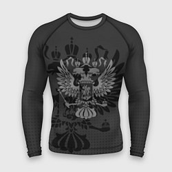 Мужской рашгард Герб России тёмно-серый