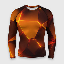 Мужской рашгард Оранжевые объемные пластины